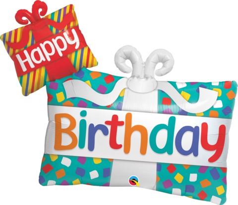 Shape Foil Happy Birthday Presents 39