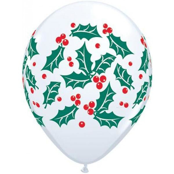 28cm Round White Holly & Berries #40561 - Pack of 50 SPECIAL ORDER ITEM