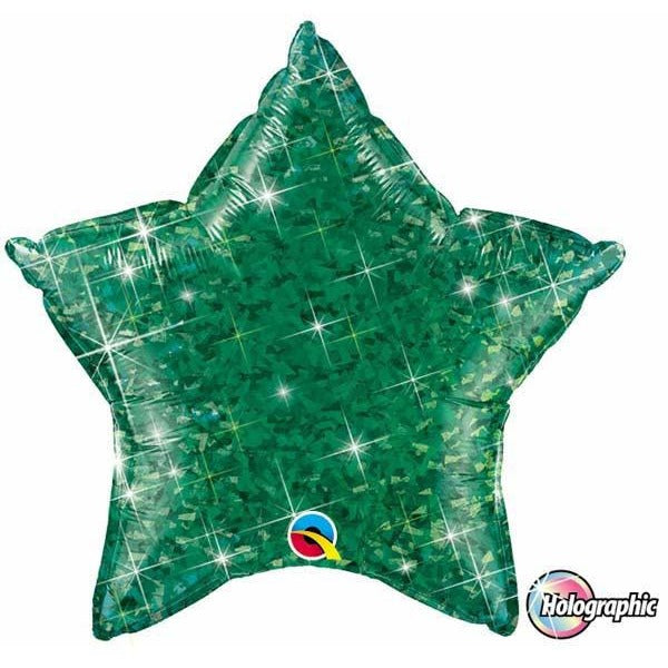 50cm Star Foil Holographic Jewel Green #41288 - Each (Pkgd.)