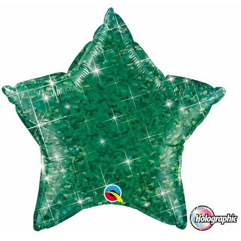 50cm Star Foil Holographic Jewel Green #41288 - Each (Pkgd.)
