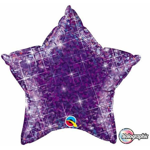 50cm Star Foil Holographic Jewel Purple #41309 - Each (Pkgd.) SPECIAL ORDER ITEM