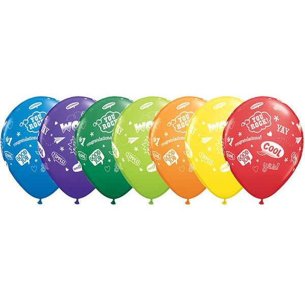 28cm Round Carnival Assorted Congrats Messages #41523 - Pack of 50 SPECIAL ORDER ITEM