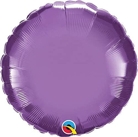 45cm Round Foil Chrome Purple Plain #89539- Each (Unpkgd.)