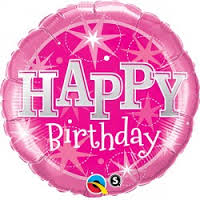 90cm Shape Foil Bday Pink Sparkle #43172 - Each (SW Pkgd.) SPECIAL ORDER ITEM