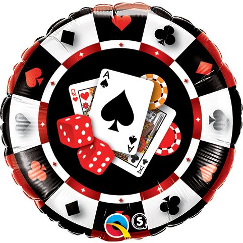 45cm Round Foil Casino$ #43389 - Each (Pkgd.)