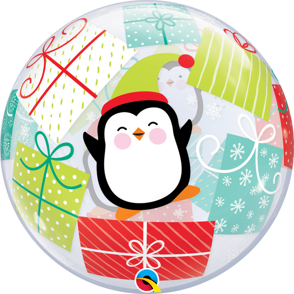 56cm Single Bubble Penguins & Presents #43438 - Each SPECIAL ORDER ITEM