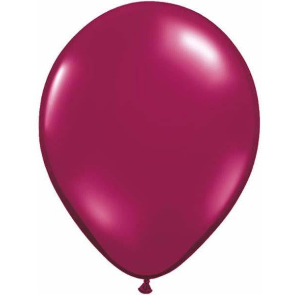 12cm Round Sparkling Burgundy Qualatex Plain Latex #43550 - Pack of 100 SPECIAL ORDER ITEM
