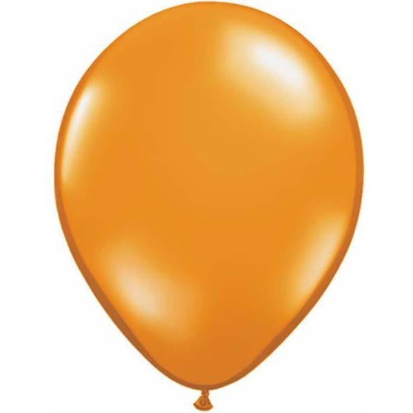 12cm Round Mandarin Orange Qualatex Plain Latex #43569 - Pack of 100