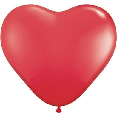 90cm Heart Red Qualatex Plain Latex #44353 - Pack of 2 SPECIAL ORDER ITEM
