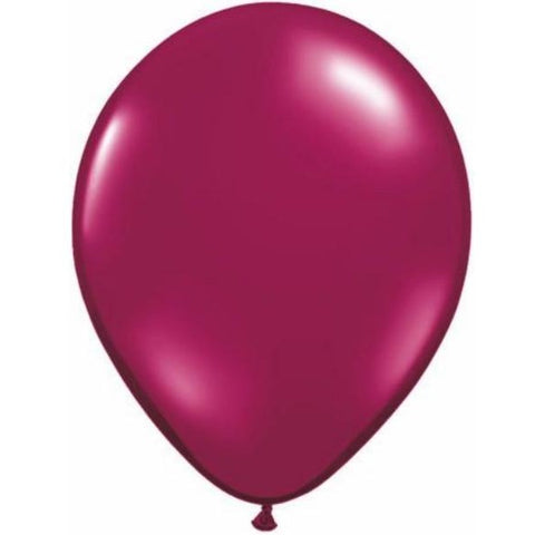 28cm Round Jewel Sparkling Burgundy Qualatex Plain Latex #43739 - Pack of 100