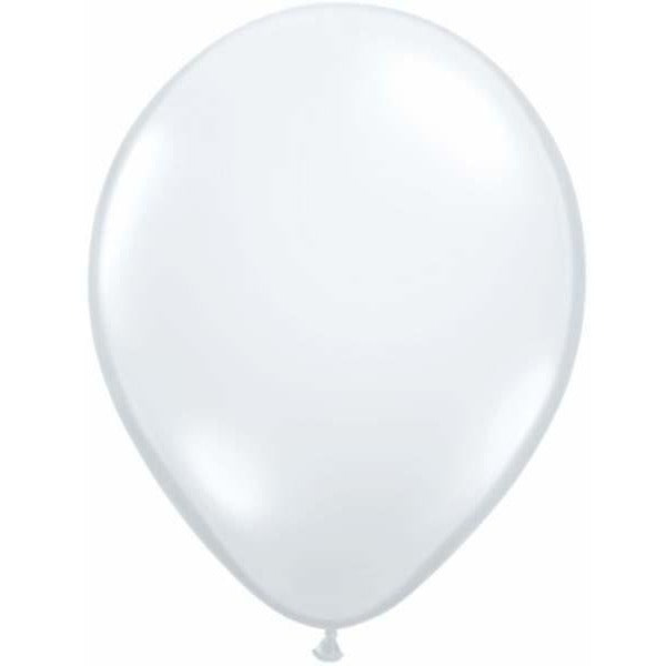 28cm Round Diamond Clear Qualatex Plain Latex #43741 - Pack of 100