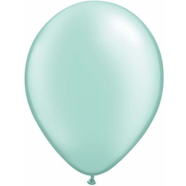 40cm Round Pearl Mint Green Qualatex Plain Latex #43891 - Pack of 50 SPECIAL ORDER ITEM