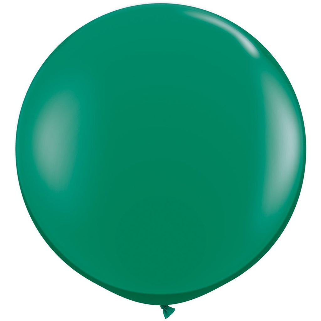 90cm Round Emerald Green Qualatex Plain Latex #43002 - Pack of 2 SPECIAL ORDER ITEM