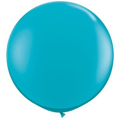 90cm Round Tropical Teal Qualatex Plain Latex #43514 - Pack of 2