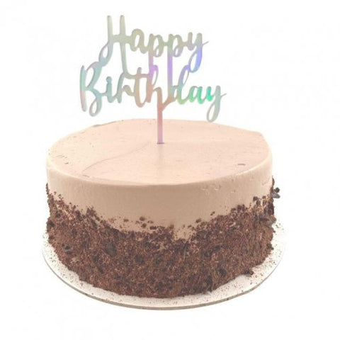 Cake Topper Acrylic HAPPY BIRTHDAY Iridescent #443013