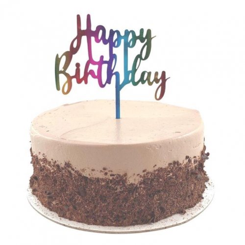 Cake Topper Acrylic HAPPY BIRTHDAY Rainbow #443014