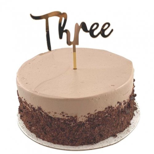 Copy of Cake Topper Acrylic TWO Silver #443056