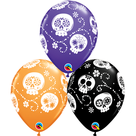 28cm Round Special Assorted Sugar Skulls #44646 - Pack of 50