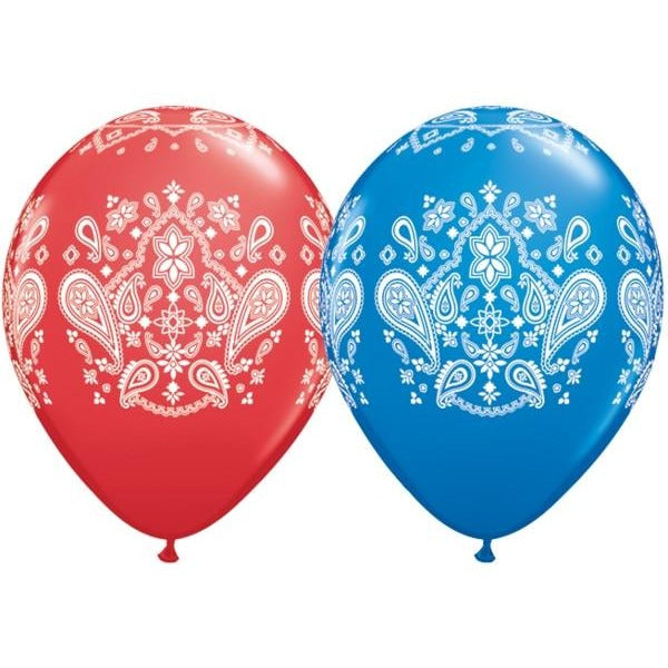 28cm Round Dark Blue & Red Bandana Wrap #44801 - Pack of 50