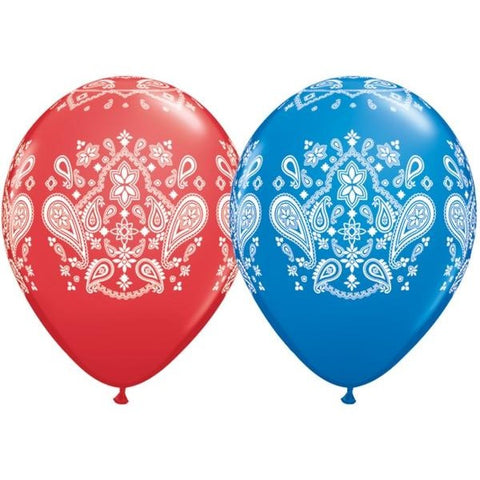 28cm Round Dark Blue & Red Bandana Wrap #44801 - Pack of 50