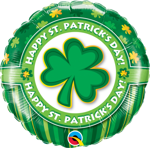 45cm Round Foil Happy St. Patrick's Day #46056 - Each (Pkgd.)
