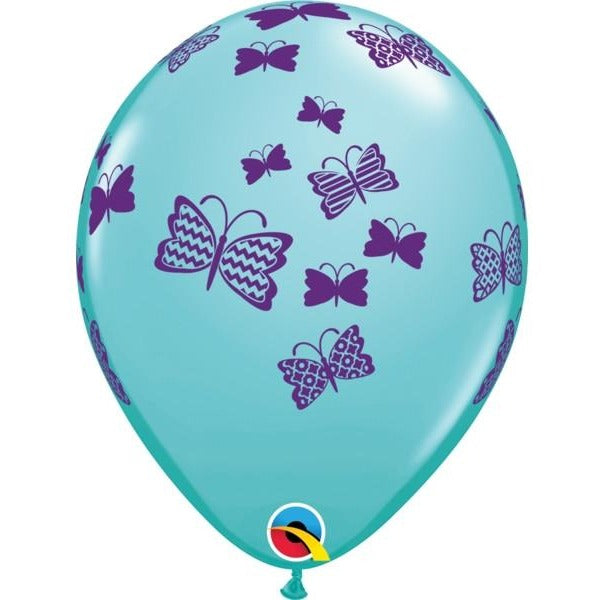 28cm Round Sorbet Assortment Patterned Butterflies Rising #48117 - Pack of 50