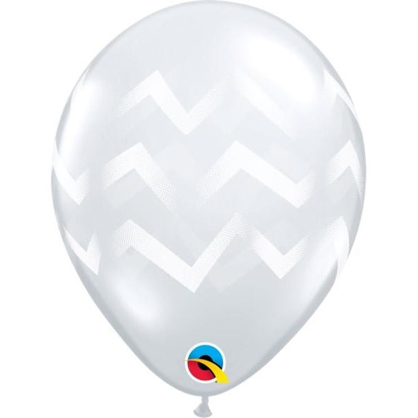 28cm Round Diamond Clear Chevron Stripes #48387 - Pack of 50