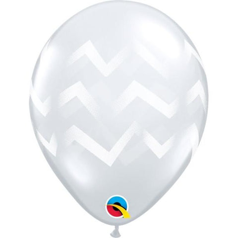 28cm Round Diamond Clear Chevron Stripes #48387 - Pack of 50