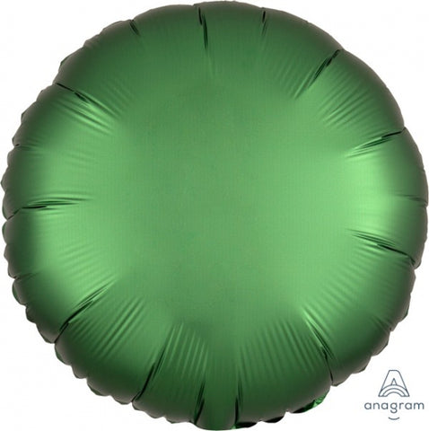 45cm Round Foil EMERALD Satin Luxe Plain Foil #HA38586 - Each (pkgd.)