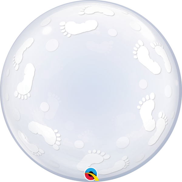 60cm Deco Bubble Baby Footprints #49459 - Each