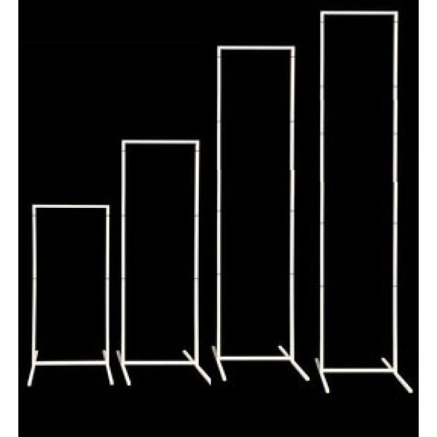 4 Piece Balloon decorating frames - White- Rectangle #B457