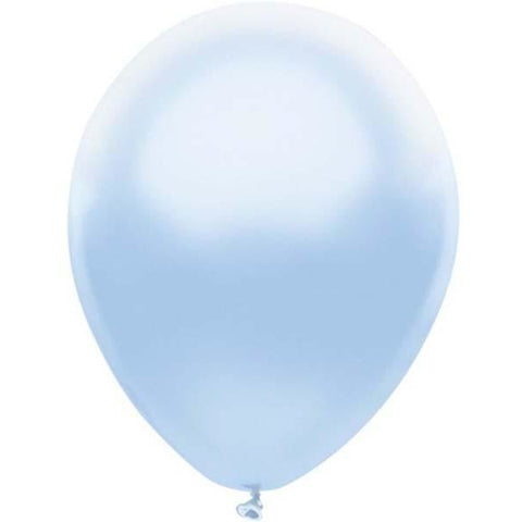 30cm Round Pearl Baby Blue Funsational Plain Pkg #50061 - Pack of 50