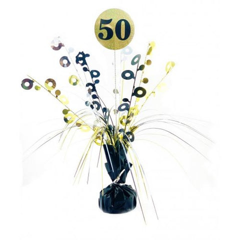 Happy Birthday Black/Gold C/piece Age 50 #AP207378 Each
