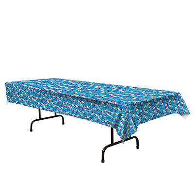 Plastic Tablecover - Mermaid Scales- each - 137cm x 274cm Beistle 53376