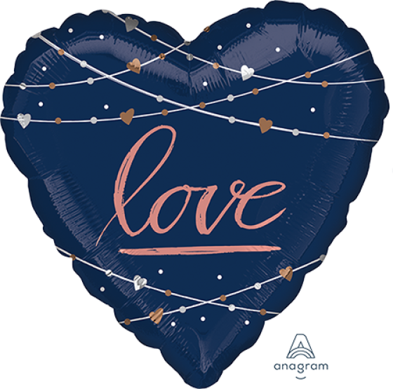 71cm Foil Jumbo Navy LOVE #39718