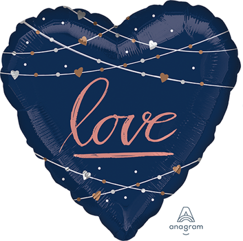 71cm Foil Jumbo Navy LOVE #39718