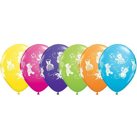28cm Round Tropical Assorted Cute & Cuddly Bears #55913 - Pack of 50