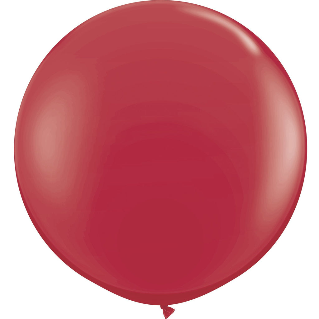 90cm Round Maroon Qualatex Plain Latex #57134 - Pack of 2