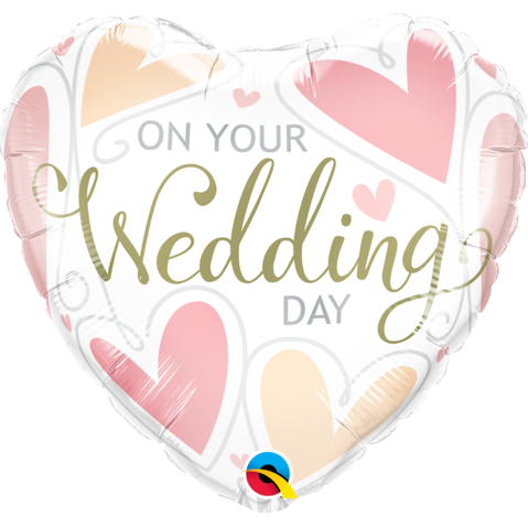 45cm Heart Foil On Your Wedding Day #57325 - Each (Pkgd.)