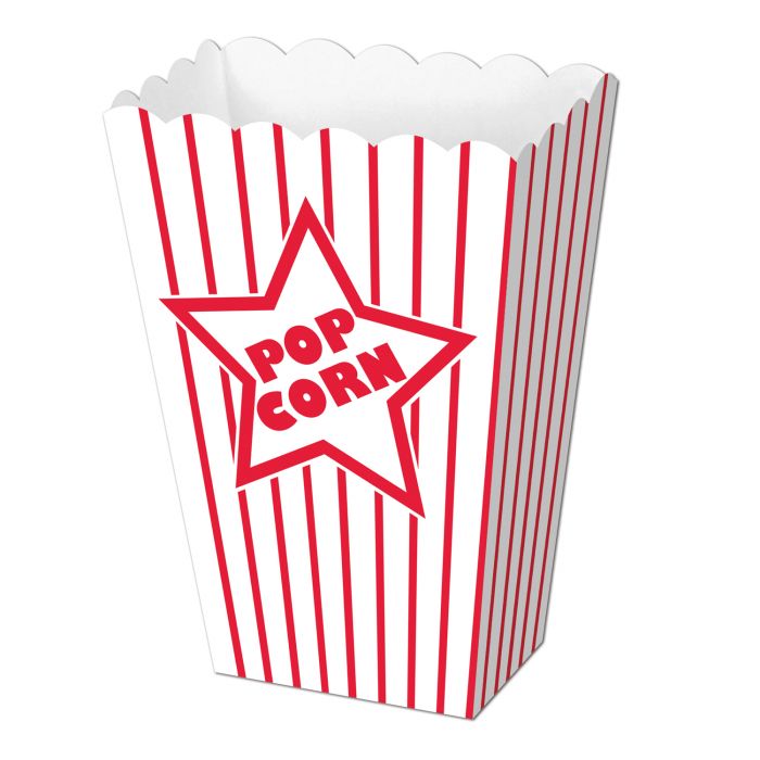 Paper POPCORN Boxes 8 per pack #57450