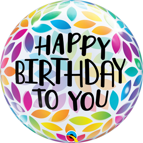 56cm Single Bubble Happy Birthday To You Petals #57631 - Each (Pkgd.)