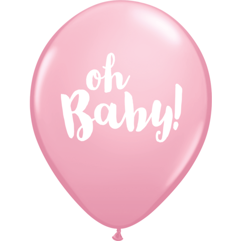 28cm Round Pink Oh Baby! #57792 - Pack of 50