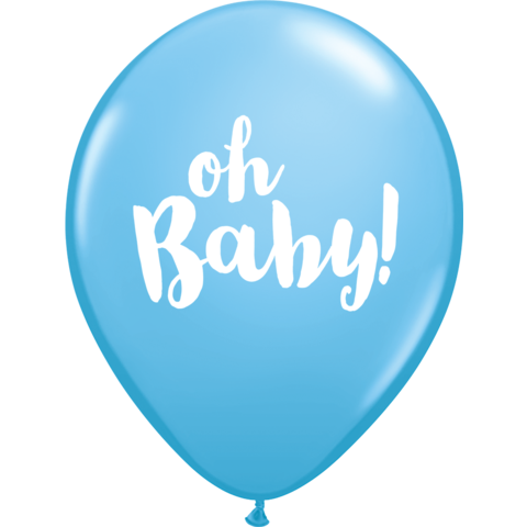 28cm Round Pale Blue Oh Baby! #57793 - Pack of 50