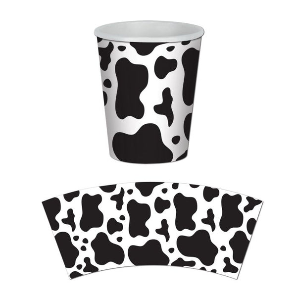 COW Print Paper Cups 8 pack #58230