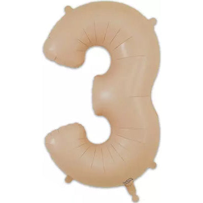 86cm Foil Number THREE Matte SAND #606739