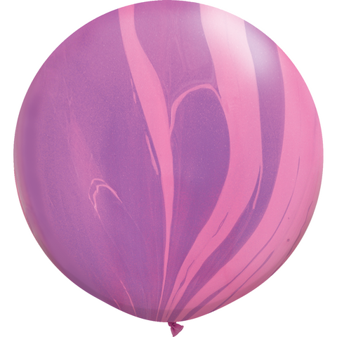 90cm Round Pink Violet Agate QX Plain Rainbow Superagate #63758 - Pack of 2 SPECIAL ORDER ITEM