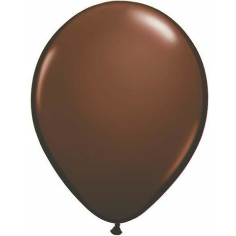 12cm Round Chocolate Brown Qualatex Plain Latex #68776 - Pack Of 100
