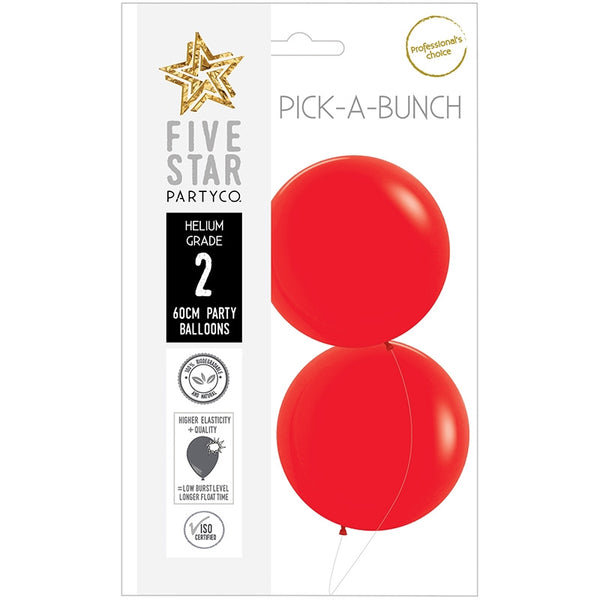 60cm Latex Fashion Red 2 pack #7062015