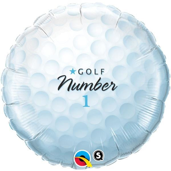 45cm Round Foil Golf Ball #71600 - Each (Pkgd.) SPECIAL ORDER ITEM