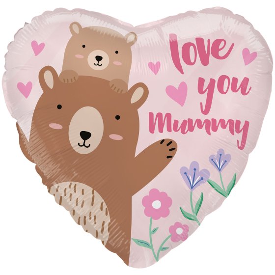45cm Round Foil Happy MOTHER'S Day Mummy Bear #16668 - Each (Pkgd.)
